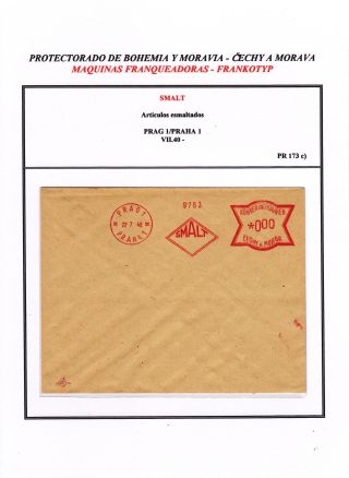 PROTECTORATE OF BOHEMIA AND MORAVIA - METER STAMPS - SPECIMENS – sheet 68