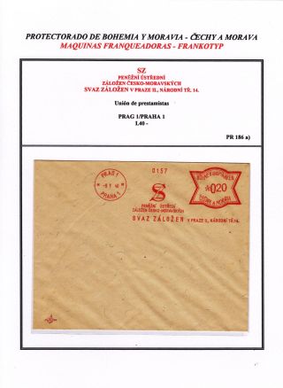 PROTECTORATE OF BOHEMIA AND MORAVIA - METER STAMPS - SPECIMENS – sheet 69
