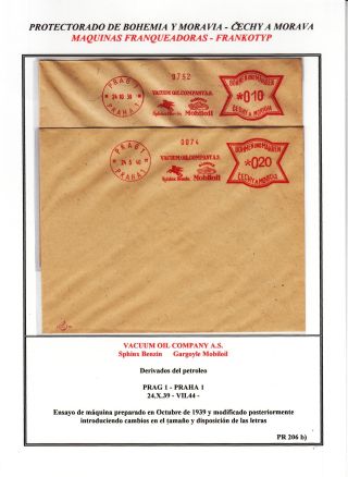 PROTECTORATE OF BOHEMIA AND MORAVIA - METER STAMPS - SPECIMENS – sheet 71