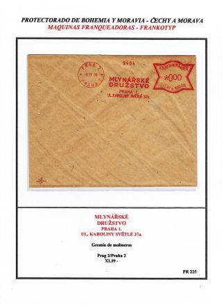 PROTECTORATE OF BOHEMIA AND MORAVIA - METER STAMPS - SPECIMENS – sheet 72