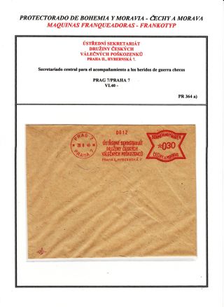 PROTECTORATE OF BOHEMIA AND MORAVIA - METER STAMPS - SPECIMENS – sheet 77