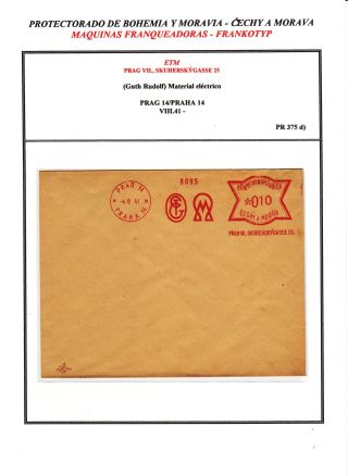 PROTECTORATE OF BOHEMIA AND MORAVIA - METER STAMPS - SPECIMENS – sheet 79