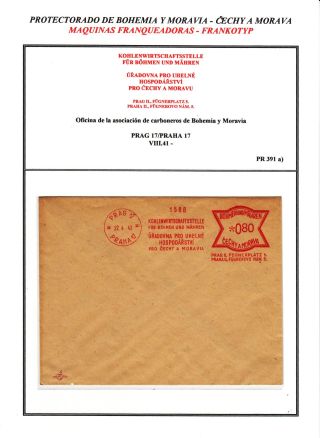 PROTECTORATE OF BOHEMIA AND MORAVIA - METER STAMPS - SPECIMENS – sheet 80