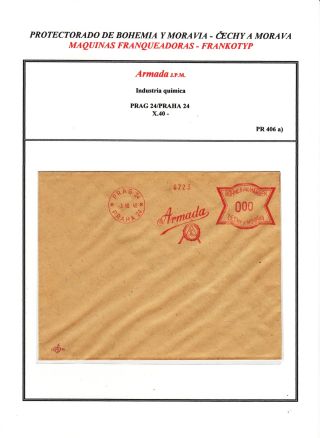 PROTECTORATE OF BOHEMIA AND MORAVIA - METER STAMPS - SPECIMENS – sheet 82