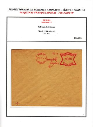 PROTECTORATE OF BOHEMIA AND MORAVIA - METER STAMPS - SPECIMENS – sheet 83