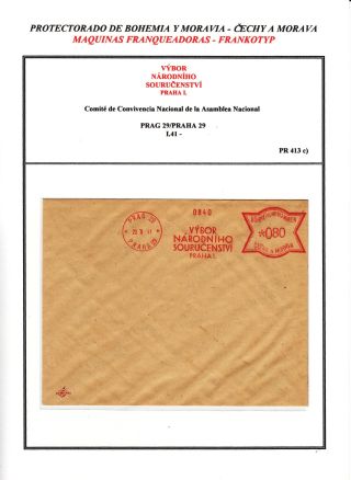 PROTECTORATE OF BOHEMIA AND MORAVIA - METER STAMPS - SPECIMENS – sheet 84