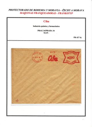 PROTECTORATE OF BOHEMIA AND MORAVIA - METER STAMPS - SPECIMENS – sheet 86