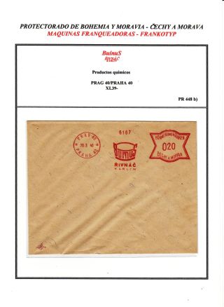 PROTECTORATE OF BOHEMIA AND MORAVIA - METER STAMPS - SPECIMENS – sheet 90
