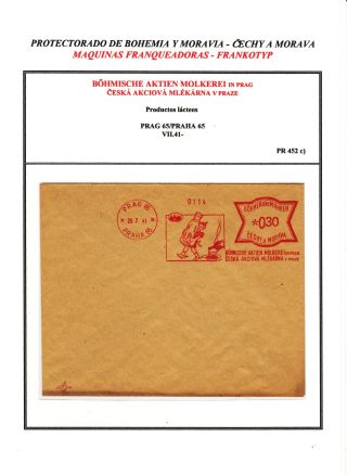 PROTECTORATE OF BOHEMIA AND MORAVIA - METER STAMPS - SPECIMENS – sheet 91