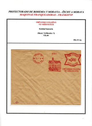 PROTECTORATE OF BOHEMIA AND MORAVIA - METER STAMPS - SPECIMENS – sheet 92