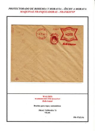 PROTECTORATE OF BOHEMIA AND MORAVIA - METER STAMPS - SPECIMENS – sheet 93