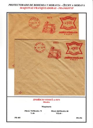 PROTECTORATE OF BOHEMIA AND MORAVIA - METER STAMPS - SPECIMENS – sheet 95
