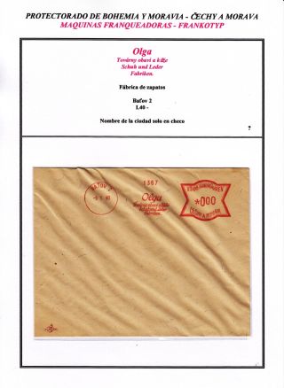 PROTECTORATE OF BOHEMIA AND MORAVIA - METER STAMPS - SPECIMENS – sheet 98