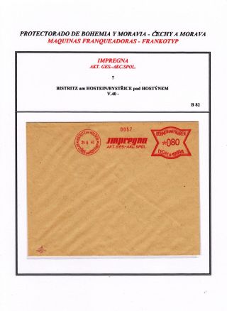 PROTECTORATE OF BOHEMIA AND MORAVIA - METER STAMPS - SPECIMENS – sheet 101