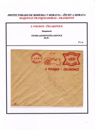 PROTECTORATE OF BOHEMIA AND MORAVIA - METER STAMPS - SPECIMENS – sheet 102
