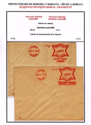 PROTECTORATE OF BOHEMIA AND MORAVIA - METER STAMPS - SPECIMENS – sheet 113