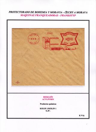 PROTECTORATE OF BOHEMIA AND MORAVIA - METER STAMPS - SPECIMENS – sheet 117