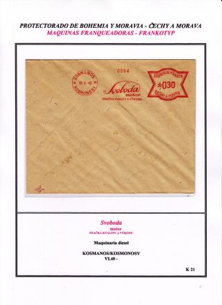 PROTECTORATE OF BOHEMIA AND MORAVIA - METER STAMPS - SPECIMENS – sheet 118