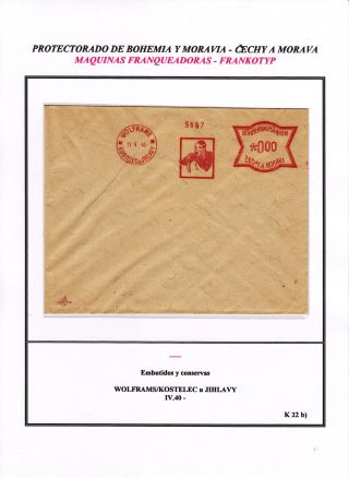 PROTECTORATE OF BOHEMIA AND MORAVIA - METER STAMPS - SPECIMENS – sheet 119