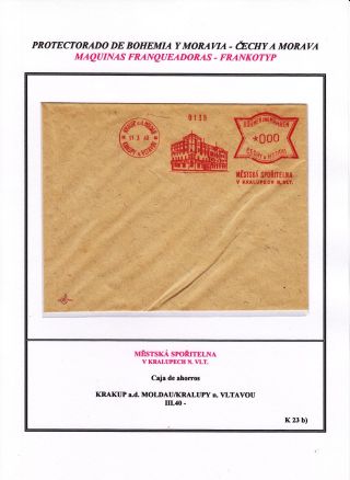 PROTECTORATE OF BOHEMIA AND MORAVIA - METER STAMPS - SPECIMENS – sheet 120
