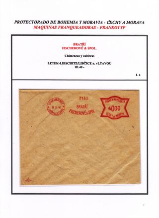PROTECTORATE OF BOHEMIA AND MORAVIA - METER STAMPS - SPECIMENS – sheet 124