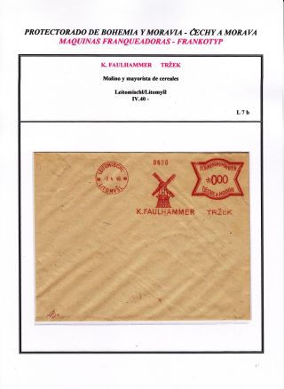 PROTECTORATE OF BOHEMIA AND MORAVIA - METER STAMPS - SPECIMENS – sheet 126