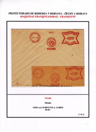 PROTECTORATE OF BOHEMIA AND MORAVIA - METER STAMPS - SPECIMENS – sheet 127