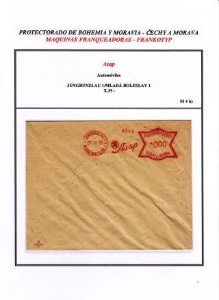 PROTECTORATE OF BOHEMIA AND MORAVIA - METER STAMPS - SPECIMENS – sheet 130