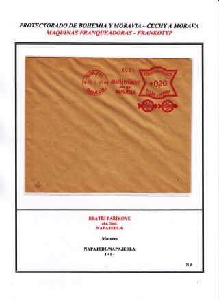 PROTECTORATE OF BOHEMIA AND MORAVIA - METER STAMPS - SPECIMENS – sheet 134