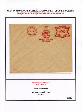 PROTECTORATE OF BOHEMIA AND MORAVIA - METER STAMPS - SPECIMENS – sheet 136