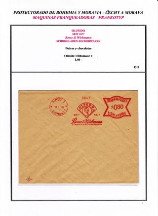 PROTECTORATE OF BOHEMIA AND MORAVIA - METER STAMPS - SPECIMENS – sheet 138