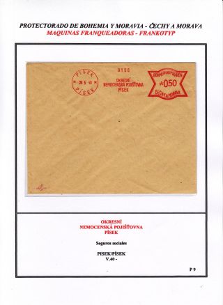 PROTECTORATE OF BOHEMIA AND MORAVIA - METER STAMPS - SPECIMENS – sheet 140