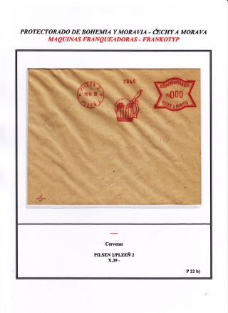 PROTECTORATE OF BOHEMIA AND MORAVIA - METER STAMPS - SPECIMENS – sheet 141