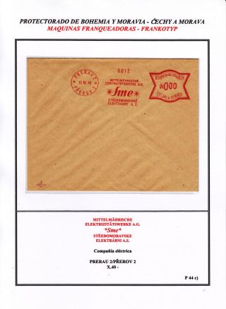 PROTECTORATE OF BOHEMIA AND MORAVIA - METER STAMPS - SPECIMENS – sheet 144