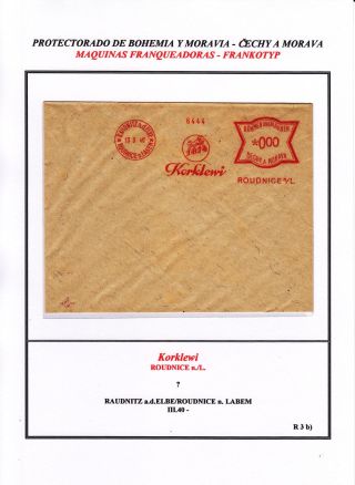 PROTECTORATE OF BOHEMIA AND MORAVIA - METER STAMPS - SPECIMENS – sheet 145