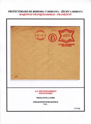 PROTECTORATE OF BOHEMIA AND MORAVIA - METER STAMPS - SPECIMENS – sheet 147