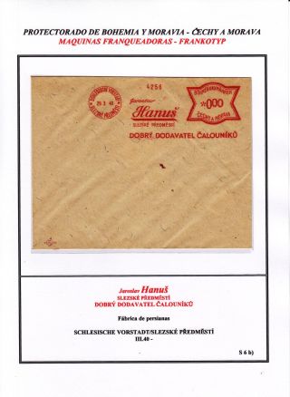 PROTECTORATE OF BOHEMIA AND MORAVIA - METER STAMPS - SPECIMENS – sheet 148