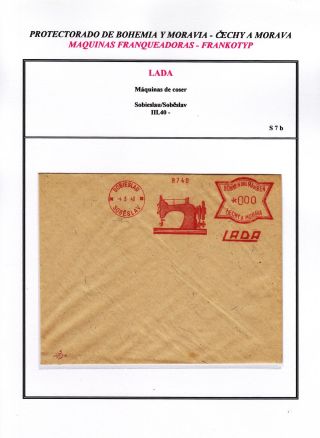 PROTECTORATE OF BOHEMIA AND MORAVIA - METER STAMPS - SPECIMENS – sheet 149