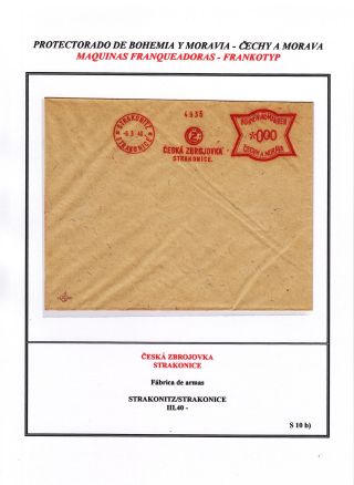 PROTECTORATE OF BOHEMIA AND MORAVIA - METER STAMPS - SPECIMENS – sheet 150