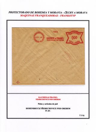 PROTECTORATE OF BOHEMIA AND MORAVIA - METER STAMPS - SPECIMENS – sheet 154