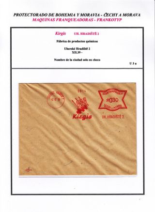 PROTECTORATE OF BOHEMIA AND MORAVIA - METER STAMPS - SPECIMENS – sheet 156