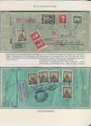 SCHLEUDERFLÜGE UND ZEPPELINPOST DER TSCHECHOSLOWAKEI 1929-1939 – Blatt 3