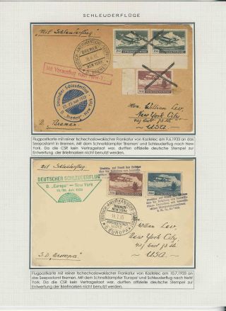 SCHLEUDERFLÜGE UND ZEPPELINPOST DER TSCHECHOSLOWAKEI 1929-1939 – Blatt 8