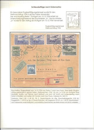 SCHLEUDERFLÜGE UND ZEPPELINPOST DER TSCHECHOSLOWAKEI 1929-1939 – Blatt 16