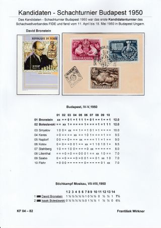 KANDIDATEN - SCHACHTURNIER BUDAPEST 1950 – Blatt 1