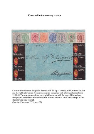 FINSKÁ SMUTEČNÍ ZNÁMKA – list 27