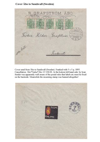 FINSKÁ SMUTEČNÍ ZNÁMKA – list 33