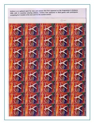 COMMONWEALTH GAMES - DELHI 2010 – sheet 12