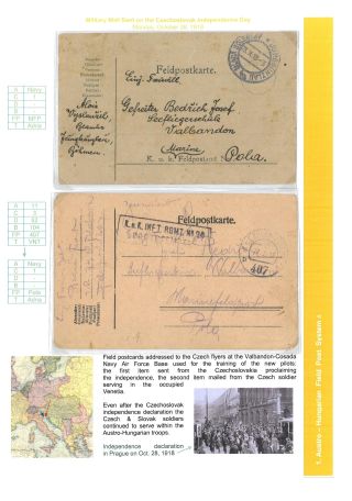 FELDPOSTSYSTEME  AUF TSCHECHOSLOWAKISCHEN GEBIET AB OKTOBER 1918 BIS FEBRUAR 1919 – Blatt 3