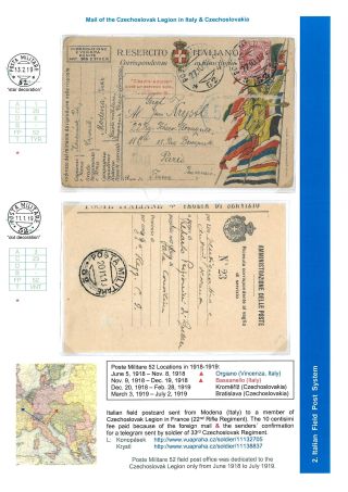 FELDPOSTSYSTEME  AUF TSCHECHOSLOWAKISCHEN GEBIET AB OKTOBER 1918 BIS FEBRUAR 1919 – Blatt 5